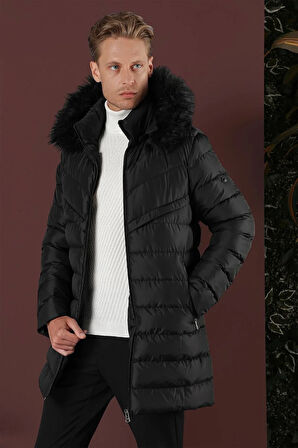 KA 076 Slim Fit Siyah Spor Kaban