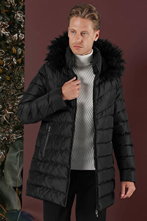 KA 076 Slim Fit Siyah Spor Kaban