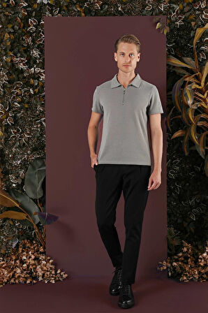 P 1131 Slim Fit Siyah Spor Pantolon