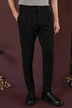 P 1131 Slim Fit Siyah Spor Pantolon