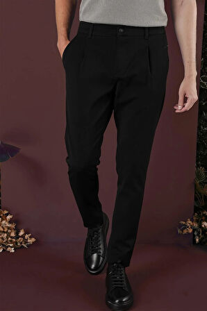 P 1131 Slim Fit Siyah Spor Pantolon