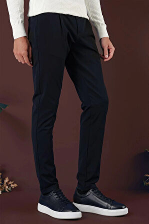 P 1131 Slim Fit Lacivert Spor Pantolon