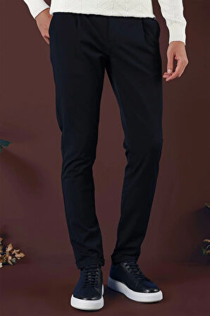 P 1131 Slim Fit Lacivert Spor Pantolon