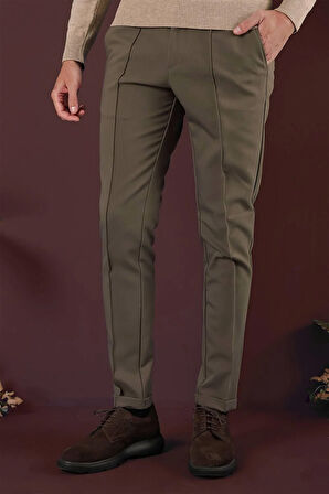 P 1130 Slim Fit Bej Spor Pantolon