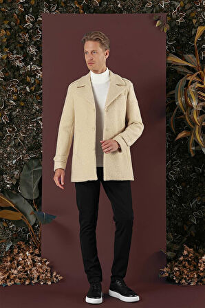 KA 078 Slim Fit Bej Spor Kaban