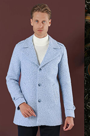 KA 078 Slim Fit Mavi Spor Kaban