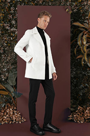 KA 078 Slim Fit Ekru Spor Kaban