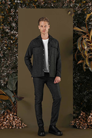 G 1560 Slim Fit Siyah Klasik Gömlek