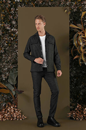 G 1560 Slim Fit Siyah Klasik Gömlek