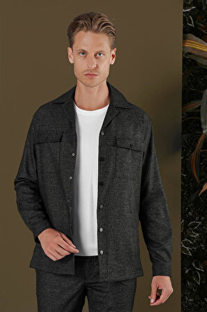 G 1560 Slim Fit Siyah Klasik Gömlek