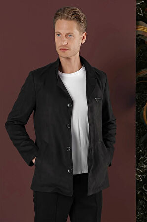 KA 080 Slim Fit Siyah Spor Kaban