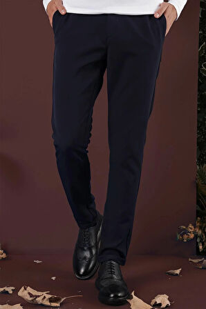 P 1135 Slim Fit Lacivert Spor Pantolon