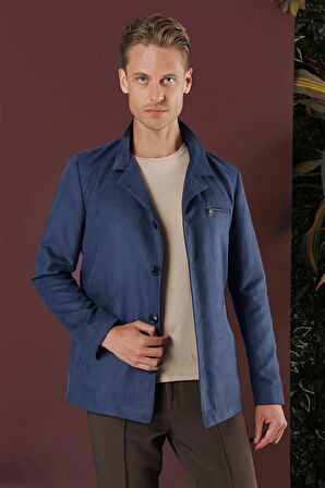 KA 080 Slim Fit Havacı Mavi Spor Kaban