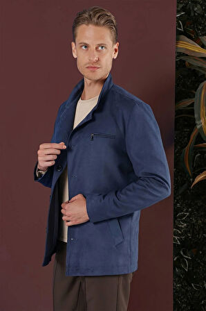 KA 080 Slim Fit Havacı Mavi Spor Kaban