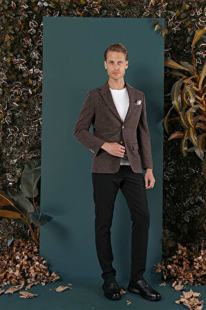 C 653 Slim Fit Kahve Spor Ceket