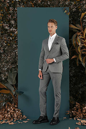 C 652 Slim Fit Gri Spor Ceket