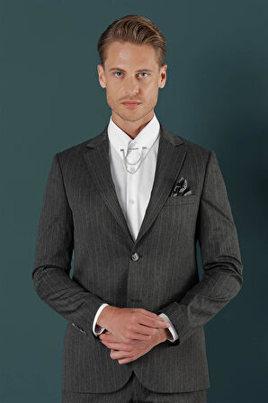 C 652 Slim Fit Füme Spor Ceket