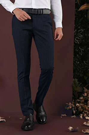P 1134 Slim Fit Lacivert Spor Pantolon