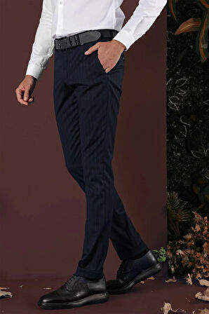 P 1134 Slim Fit Lacivert Spor Pantolon