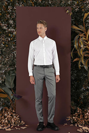 P 1134 Slim Fit Gri Spor Pantolon