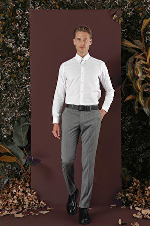 P 1134 Slim Fit Gri Spor Pantolon