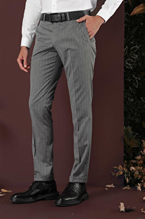 P 1134 Slim Fit Gri Spor Pantolon