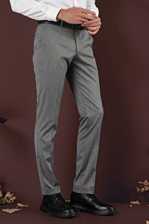 P 1134 Slim Fit Gri Spor Pantolon