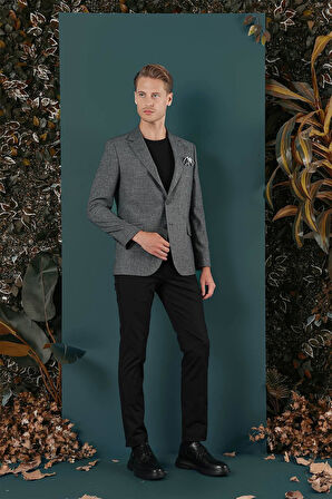 C 656 Slim Fit Füme Spor Ceket