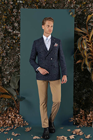 C 654 Slim Fit Lacivert Spor Ceket