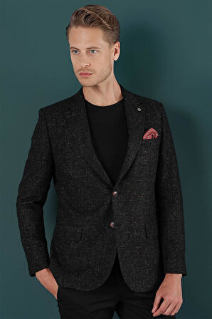 C 655 Slim Fit Siyah Spor Ceket