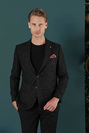 C 655 Slim Fit Siyah Spor Ceket