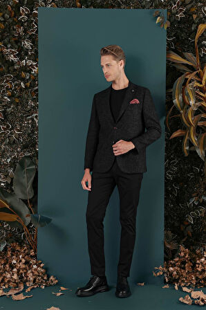 C 655 Slim Fit Siyah Spor Ceket