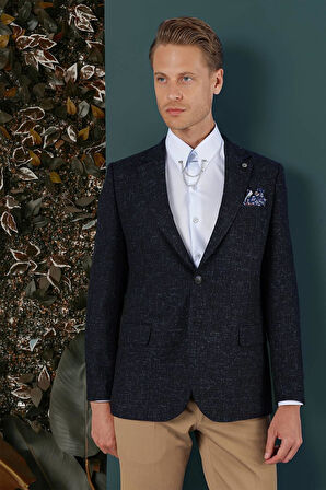 C 655 Slim Fit Lacivert Spor Ceket