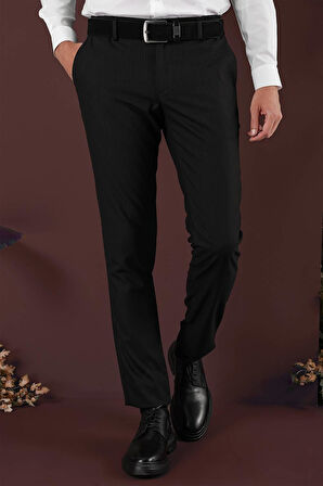 P 1136 Slim Fit Siyah Klasik Pantolon