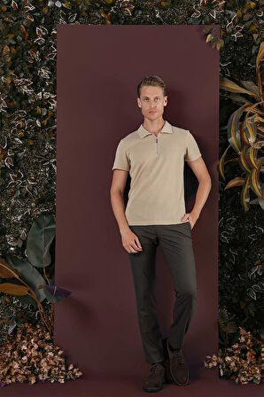 P 1136 Slim Fit Kahve Klasik Pantolon