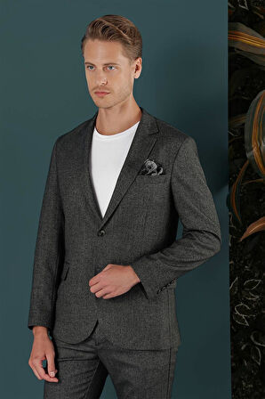 C 658 Slim Fit Siyah Spor Ceket