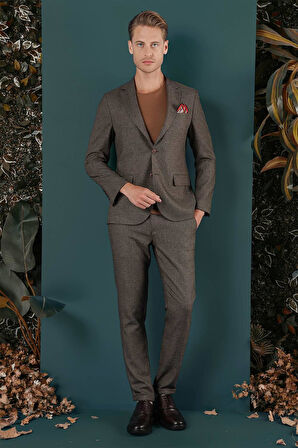 C 658 Slim Fit Kahve Spor Ceket