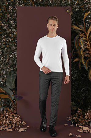 P 1138 Slim Fit Siyah Klasik Pantolon