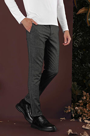 P 1138 Slim Fit Siyah Klasik Pantolon