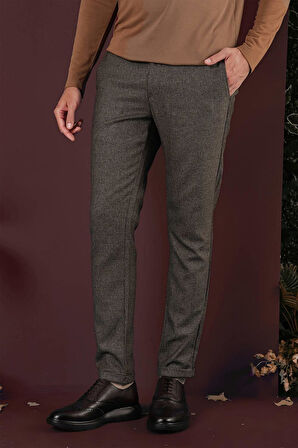 P 1138 Slim Fit Kahve Klasik Pantolon