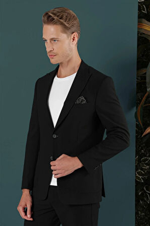 C 659 Slim Fit Siyah Spor Ceket