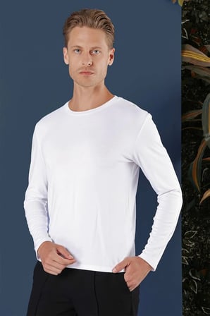 TS 870 Slim Fit Beyaz Spor T-Shirt