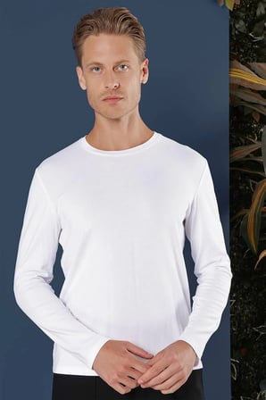 TS 870 Slim Fit Beyaz Spor T-Shirt