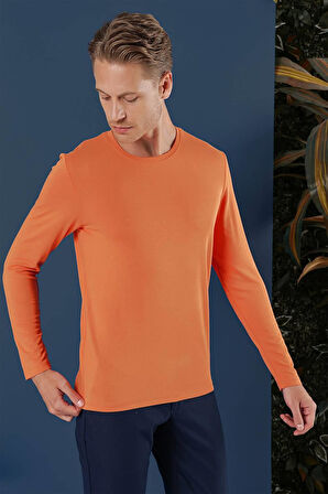 TS 870 Slim Fit Oranj Spor T-Shirt
