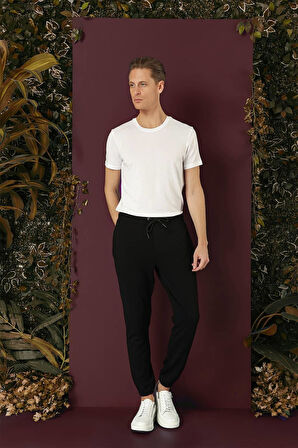 P 1140 Slim Fit Siyah Spor Pantolon