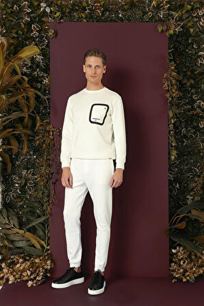 P 1140 Slim Fit Ekru Spor Pantolon
