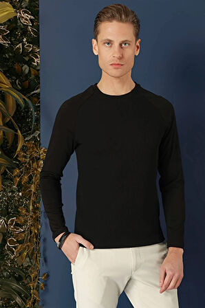 TS 872 Slim Fit Siyah Spor T-Shirt