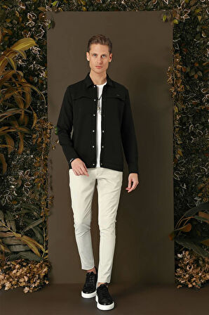 G 1562 Slim Fit Siyah Klasik Gömlek