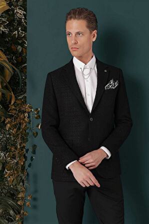 C 660 Slim Fit Siyah Spor Ceket