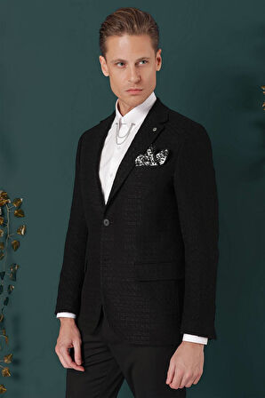 C 660 Slim Fit Siyah Spor Ceket